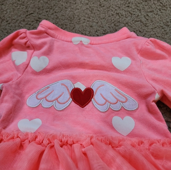 Cat & Jack Pink Heart One Piece with Tulle Skirt - Picture 4 of 5